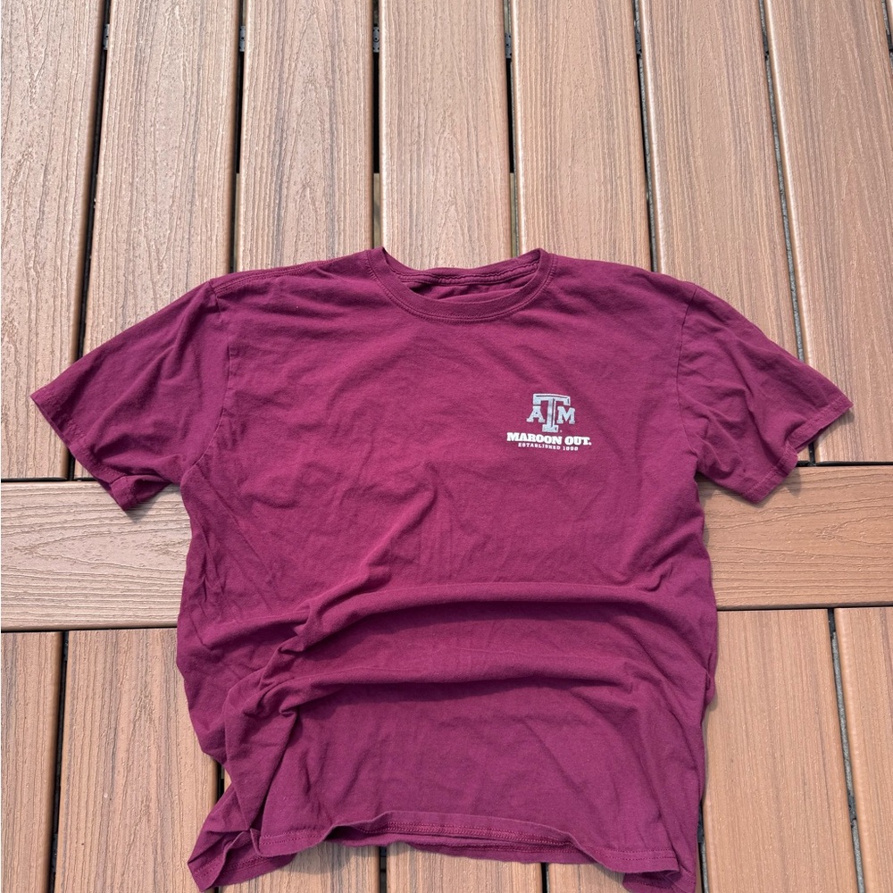 maroon texas a&m tee